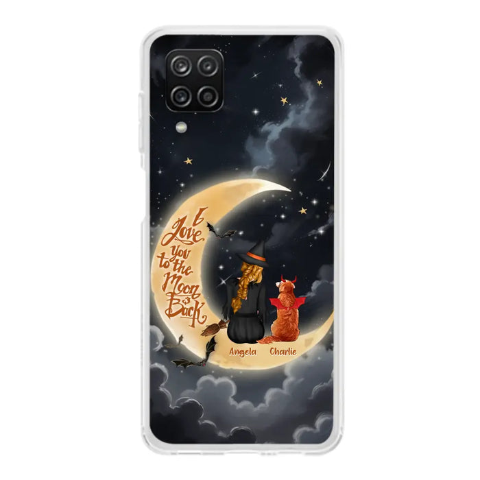 Custom Personalized Witch Dog Phone Case - Gift Idea To Dog Mom/ Dog Lover - I Love You To The Moon And Back - Case For Xiaomi/ Oppo/ Huawei