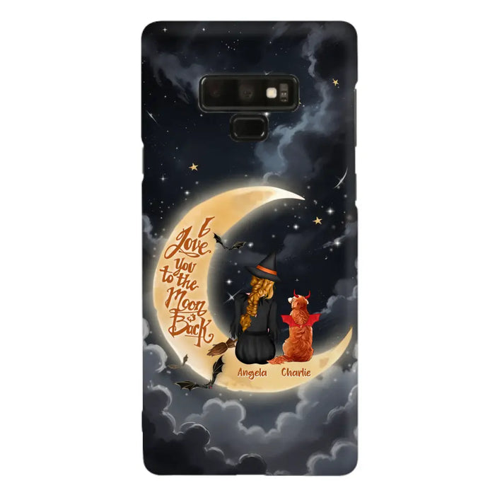 Custom Personalized Witch Dog Phone Case - Gift Idea To Dog Mom/ Dog Lover - I Love You To The Moon And Back - Case For Xiaomi/ Oppo/ Huawei