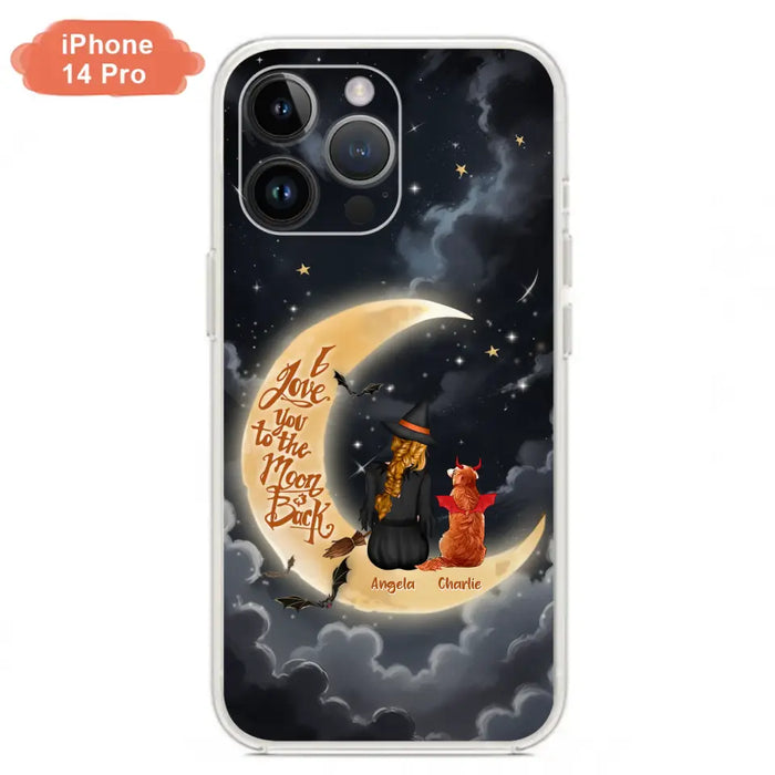 Custom Personalized Witch Dog Phone Case - Gift Idea To Dog Mom/ Dog Lover - I Love You To The Moon And Back - Case For Xiaomi/ Oppo/ Huawei