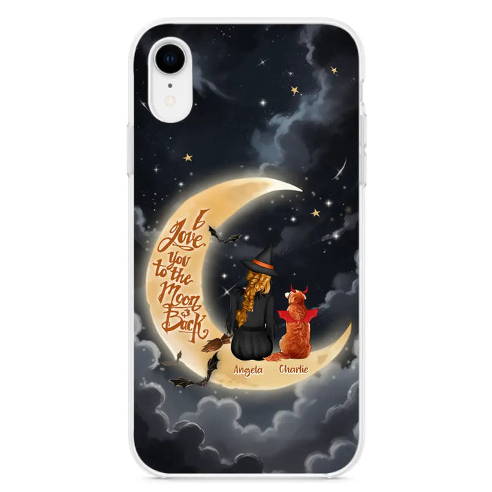 Custom Personalized Witch Dog Phone Case - Gift Idea To Dog Mom/ Dog Lover - I Love You To The Moon And Back - Case For Xiaomi/ Oppo/ Huawei