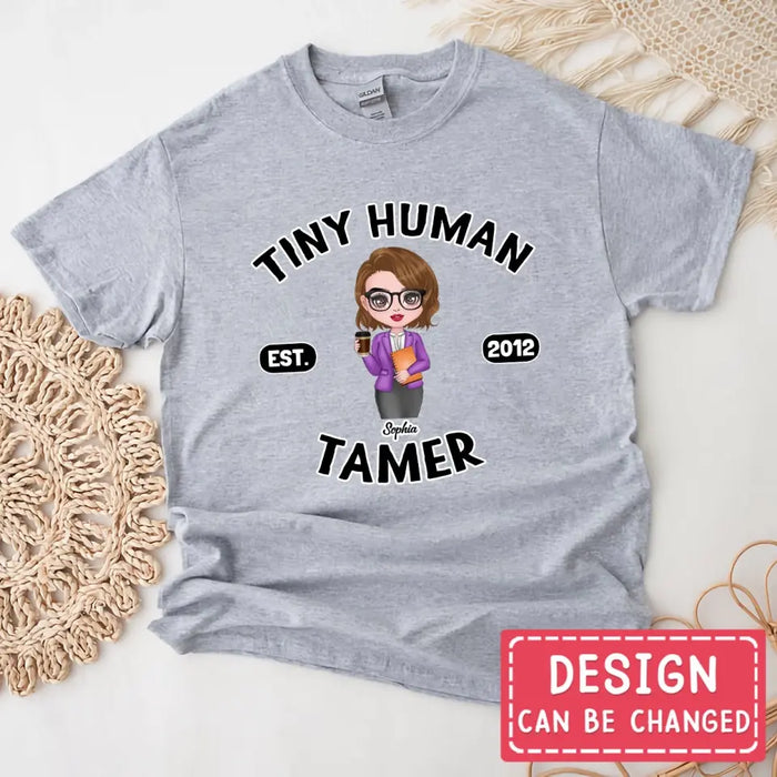 Personalized Tiny Human Tamer Shirt/Hoodie - Gift Idea To Friends/Daughter/Mom