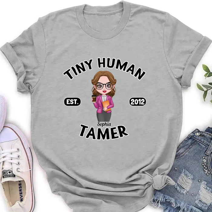Personalized Tiny Human Tamer Shirt/Hoodie - Gift Idea To Friends/Daughter/Mom