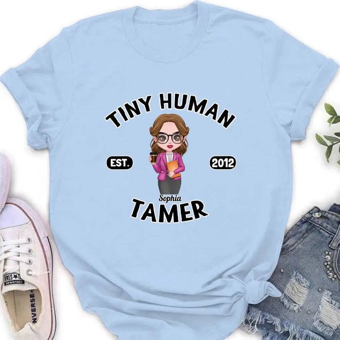 Personalized Tiny Human Tamer Shirt/Hoodie - Gift Idea To Friends/Daughter/Mom