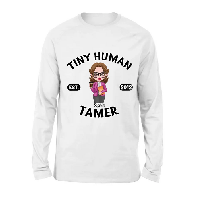 Personalized Tiny Human Tamer Shirt/Hoodie - Gift Idea To Friends/Daughter/Mom