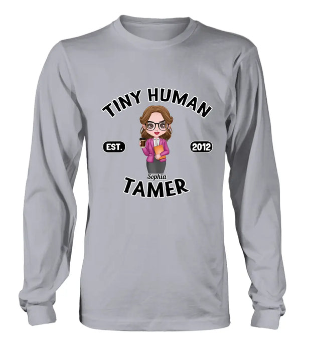 Personalized Tiny Human Tamer Shirt/Hoodie - Gift Idea To Friends/Daughter/Mom