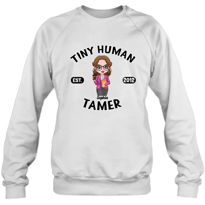 Personalized Tiny Human Tamer Shirt/Hoodie - Gift Idea To Friends/Daughter/Mom