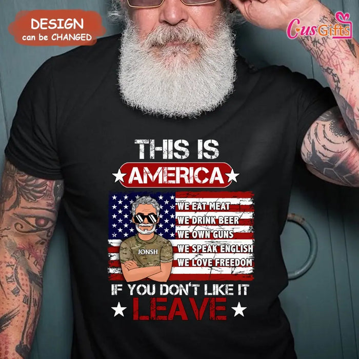 Personalized Veteran T-Shirt/Long Sleeve/Sweatshirt/Hoodie - Gift Idea For Veteran - This Is America