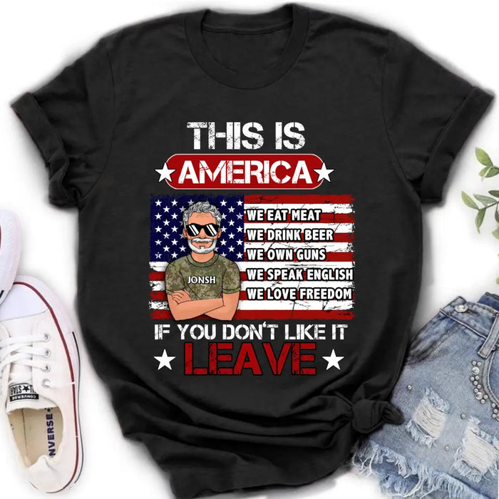 Personalized Veteran T-Shirt/Long Sleeve/Sweatshirt/Hoodie - Gift Idea For Veteran - This Is America