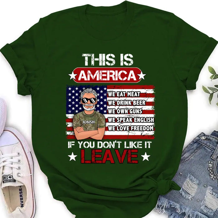 Personalized Veteran T-Shirt/Long Sleeve/Sweatshirt/Hoodie - Gift Idea For Veteran - This Is America