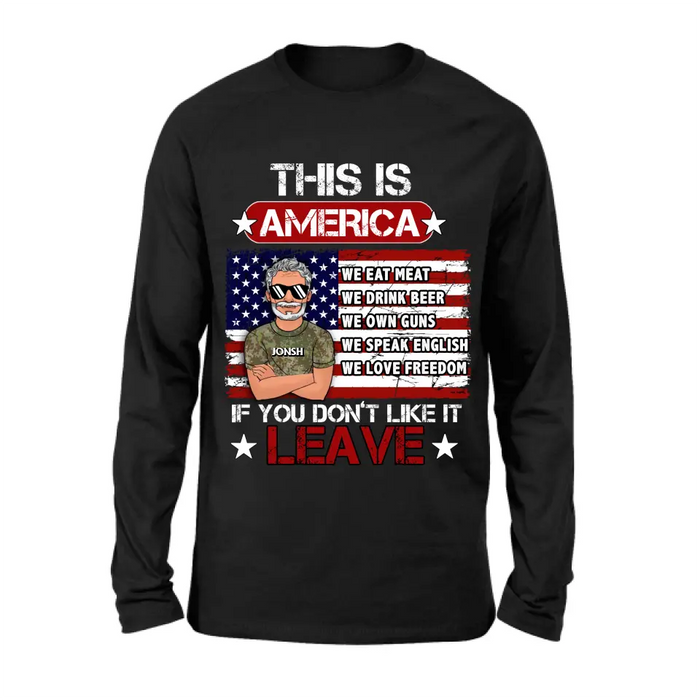 Personalized Veteran T-Shirt/Long Sleeve/Sweatshirt/Hoodie - Gift Idea For Veteran - This Is America