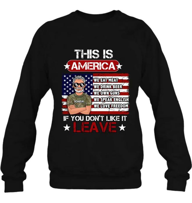 Personalized Veteran T-Shirt/Long Sleeve/Sweatshirt/Hoodie - Gift Idea For Veteran - This Is America