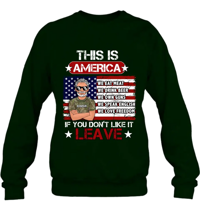 Personalized Veteran T-Shirt/Long Sleeve/Sweatshirt/Hoodie - Gift Idea For Veteran - This Is America