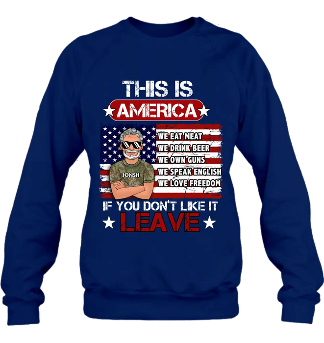 Personalized Veteran T-Shirt/Long Sleeve/Sweatshirt/Hoodie - Gift Idea For Veteran - This Is America