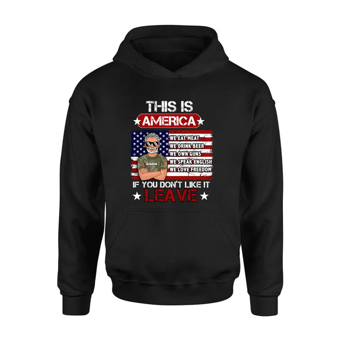 Personalized Veteran T-Shirt/Long Sleeve/Sweatshirt/Hoodie - Gift Idea For Veteran - This Is America