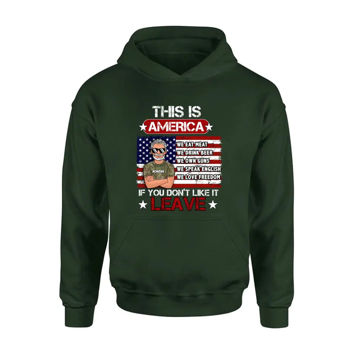 Personalized Veteran T-Shirt/Long Sleeve/Sweatshirt/Hoodie - Gift Idea For Veteran - This Is America