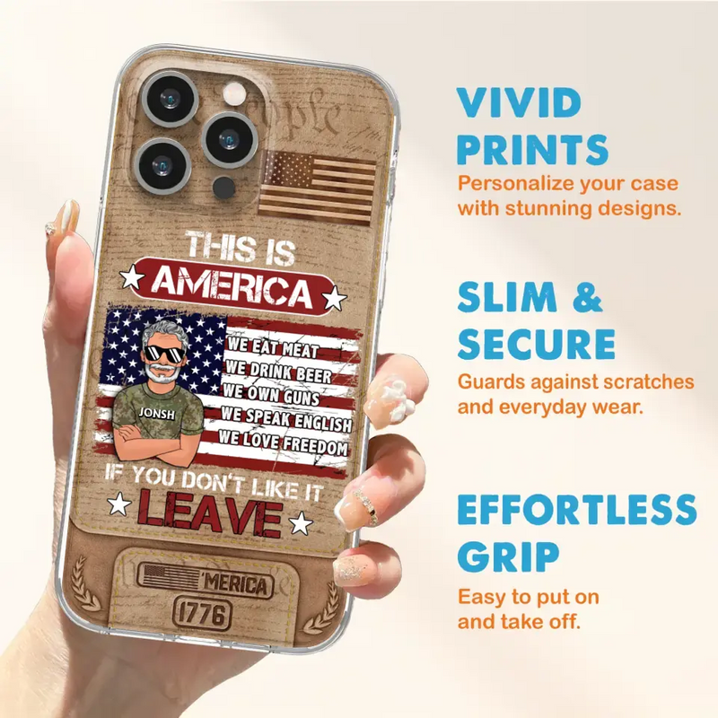 Custom Personalized Veteran Phone Case - Gift Idea For Veteran/ Daughter - This Is America - Case For iPhone/ Samsung