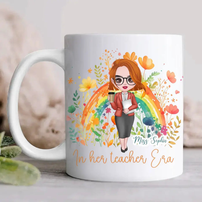 Custom Personalized Teacher Coffee Mug - Gift Idea For Teacher/ Birthday/ Back To School - In Her Teacher Era