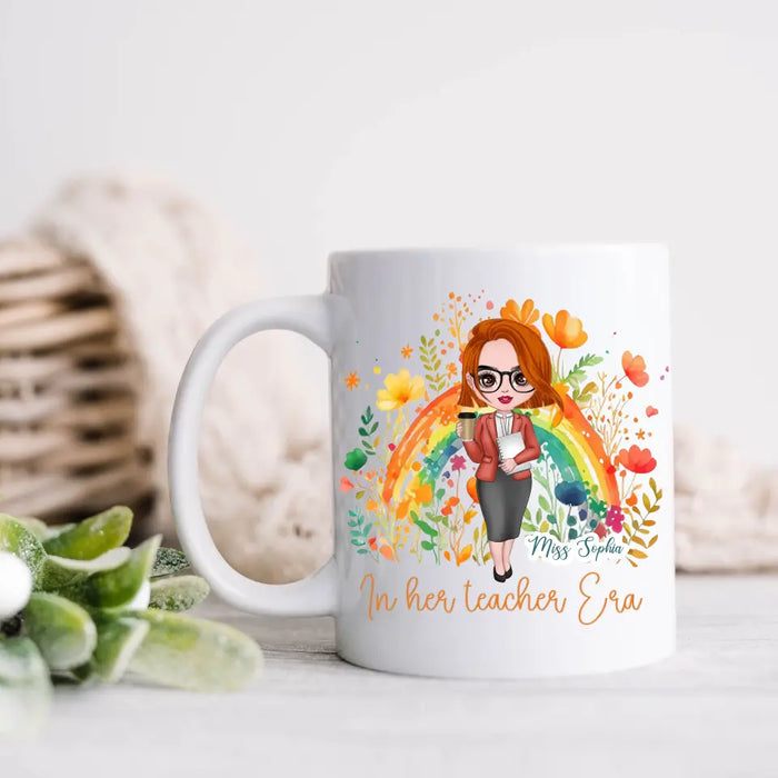 Custom Personalized Teacher Coffee Mug - Gift Idea For Teacher/ Birthday/ Back To School - In Her Teacher Era