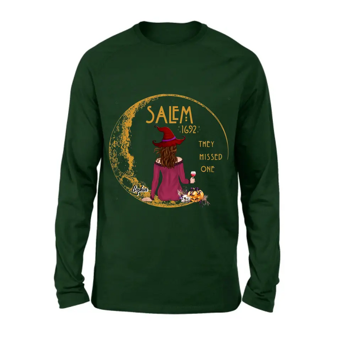 Custom Personalized Salem 1692 Witch T-shirt/ Long Sleeve/ Sweatshirt/ Hoodie - Gift Idea For Halloween - They Missed One