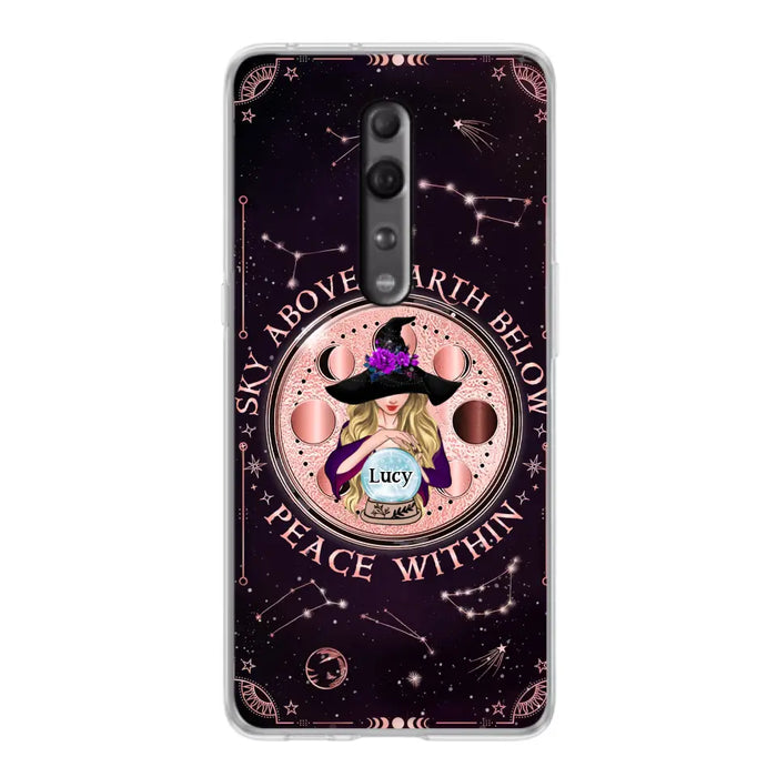 Custom Personalized Witch Phone Case - Gift Idea For Witch Lover - Sky Above Earth Below Peace Within - Case for Xiaomi/ Oppo/ Huawei