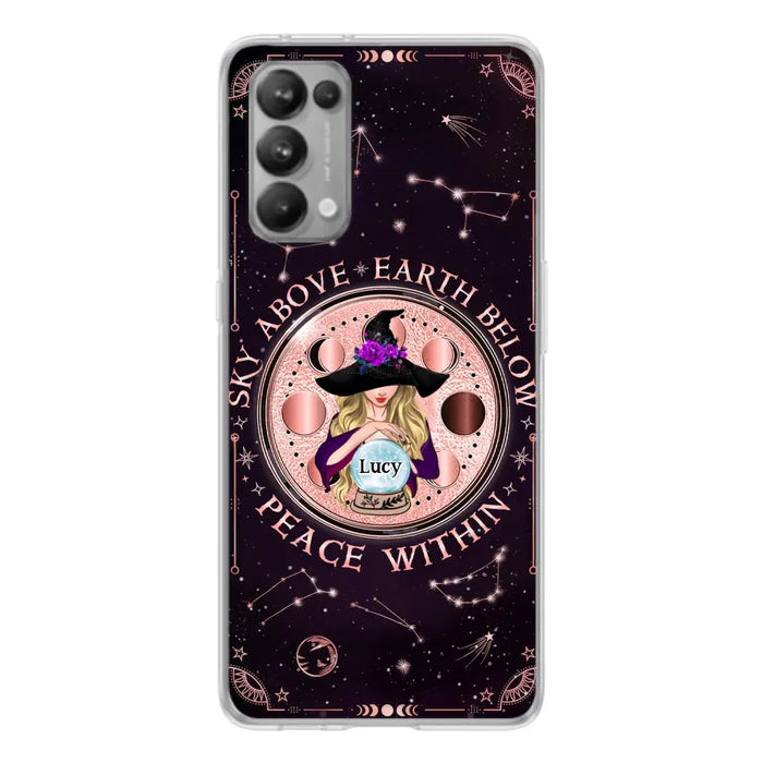 Custom Personalized Witch Phone Case - Gift Idea For Witch Lover - Sky Above Earth Below Peace Within - Case for Xiaomi/ Oppo/ Huawei