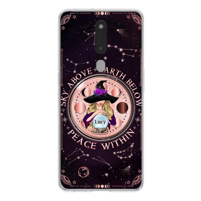 Custom Personalized Witch Phone Case - Gift Idea For Witch Lover - Sky Above Earth Below Peace Within - Case for Xiaomi/ Oppo/ Huawei