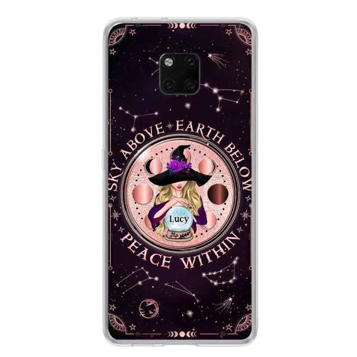 Custom Personalized Witch Phone Case - Gift Idea For Witch Lover - Sky Above Earth Below Peace Within - Case for Xiaomi/ Oppo/ Huawei