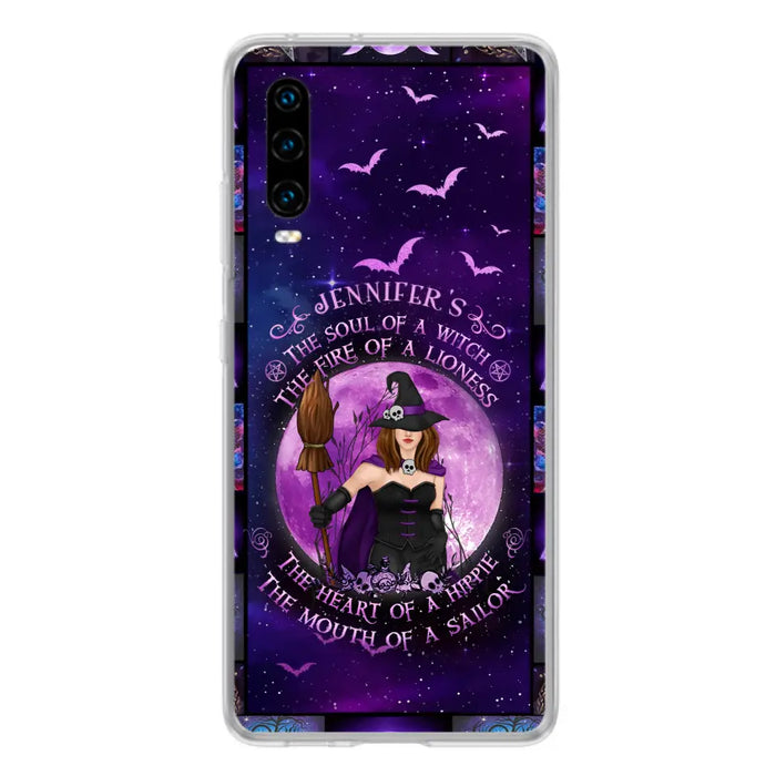 Custom Personalized Witch Purple Phone Case - Halloween Gift Idea - The Soul Of A Witch The Fire Of A Lioness - Case for Xiaomi/ Oppo/ Huawei