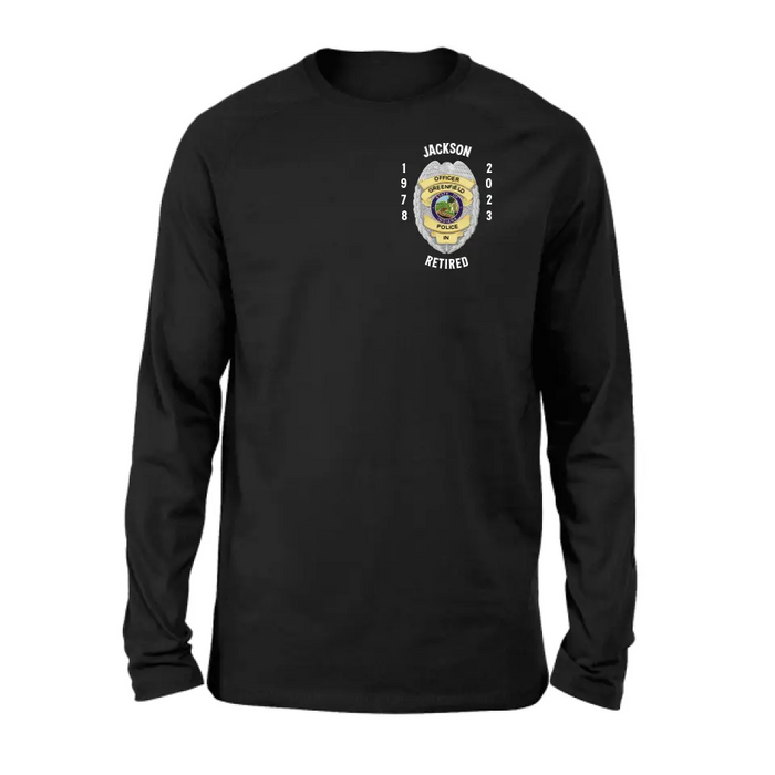 Custom Personalized Retired Police Shirt/Hoodie - Gift Idea For Father/ Husband/ Police