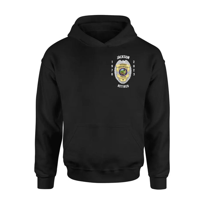 Custom Personalized Retired Police Shirt/Hoodie - Gift Idea For Father/ Husband/ Police