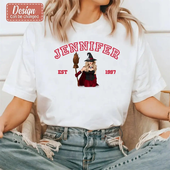 Custom Personalized Witch T-shirt/ Long Sleeve/ Sweatshirt/ Hoodie - Halloween Gift Idea For Witch/ Bestie - Custom Name