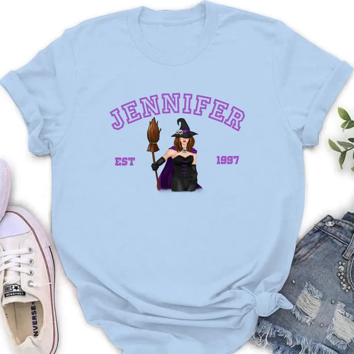 Custom Personalized Witch T-shirt/ Long Sleeve/ Sweatshirt/ Hoodie - Halloween Gift Idea For Witch/ Bestie - Custom Name