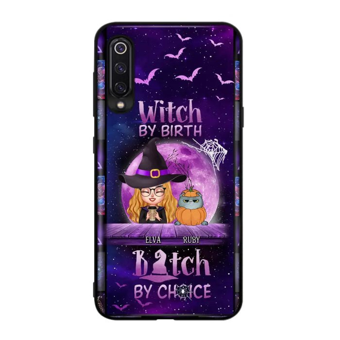 Custom Personalized Witch Phone Case - Gift Idea For Witch/ Dog/ Cat Lover - Upto 4 Pets - Witch By Birth - Case For Xiaomi/ Oppo/ Huawei