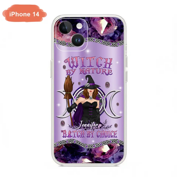 Custom Personalized Sparkling Witch Phone Case - Halloween Gift Idea - Witch By Birth - Case For iPhone/ Samsung