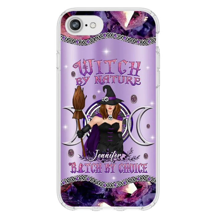 Custom Personalized Sparkling Witch Phone Case - Halloween Gift Idea - Witch By Birth - Case For iPhone/ Samsung