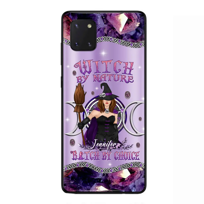 Custom Personalized Sparkling Witch Phone Case - Halloween Gift Idea - Witch By Birth - Case For iPhone/ Samsung