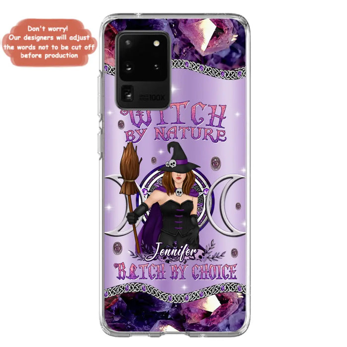 Custom Personalized Sparkling Witch Phone Case - Halloween Gift Idea - Witch By Birth - Case For iPhone/ Samsung