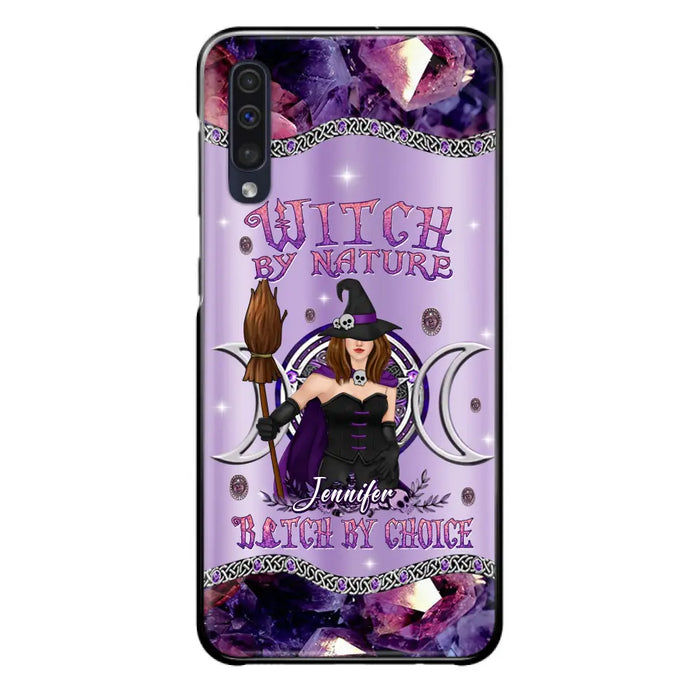 Custom Personalized Sparkling Witch Phone Case - Halloween Gift Idea - Witch By Birth - Case For iPhone/ Samsung