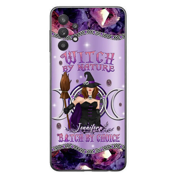 Custom Personalized Sparkling Witch Phone Case - Halloween Gift Idea - Witch By Birth - Case For iPhone/ Samsung