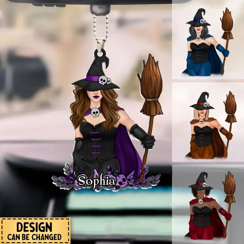 Personalized Witch Acrylic Ornament - Gift Idea For Halloween/Christmas/Witch