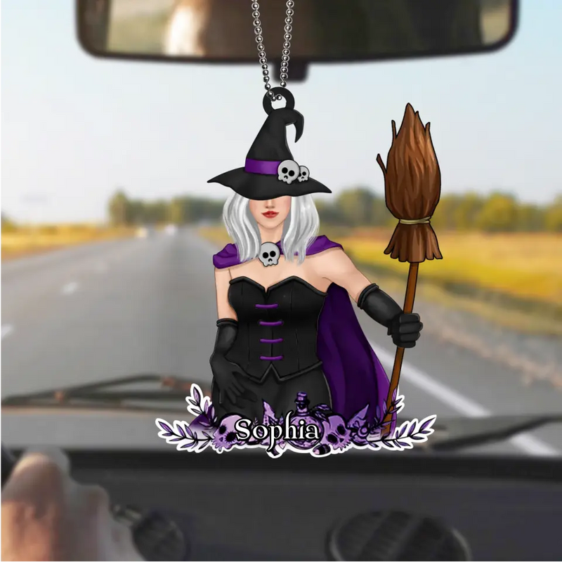 Personalized Witch Acrylic Ornament - Gift Idea For Halloween/Christmas/Witch