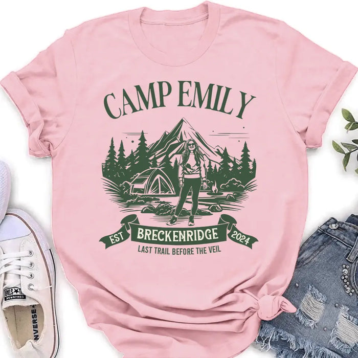 Custom Personalized Camping Vintage T-shirt - Upload Photo - Gift Idea For Camping Lover