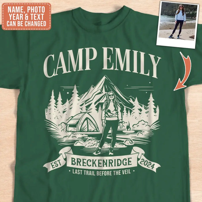 Custom Personalized Camping Vintage T-shirt - Upload Photo - Gift Idea For Camping Lover