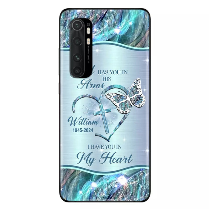 Custom Personalized Memorial Phone Case - Memorial Gift For Family Member - God Has You In His Arms I Have You In My Heart - Case For Xiaomi/ Oppo/ Huawei