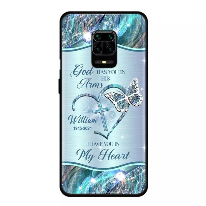 Custom Personalized Memorial Phone Case - Memorial Gift For Family Member - God Has You In His Arms I Have You In My Heart - Case For Xiaomi/ Oppo/ Huawei