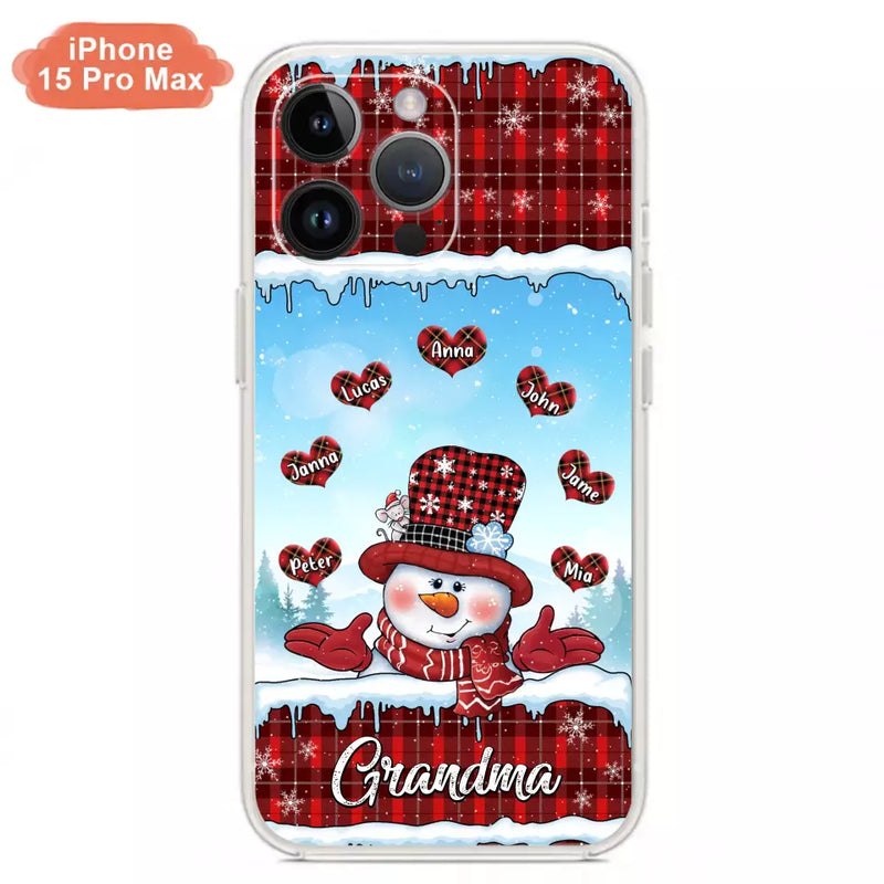 Personalized Grandma Children Phone Case - Christmas Gift For Grandma/Mom - Up to 7 Kids - Case For iPhone/Samsung