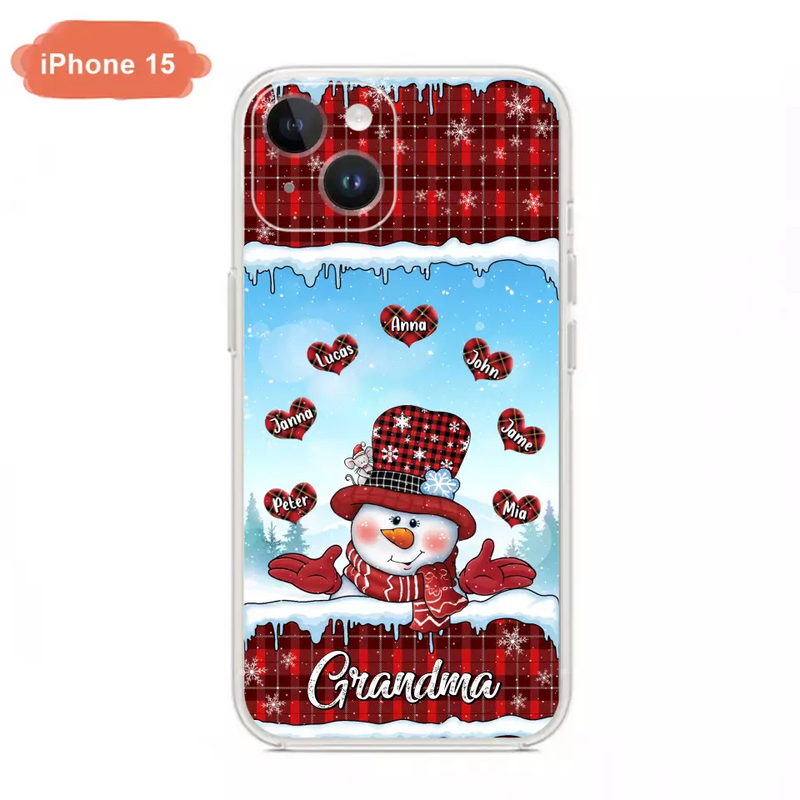 Personalized Grandma Children Phone Case - Christmas Gift For Grandma/Mom - Up to 7 Kids - Case For iPhone/Samsung