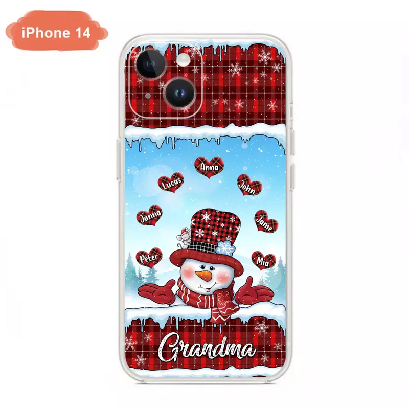 Personalized Grandma Children Phone Case - Christmas Gift For Grandma/Mom - Up to 7 Kids - Case For iPhone/Samsung