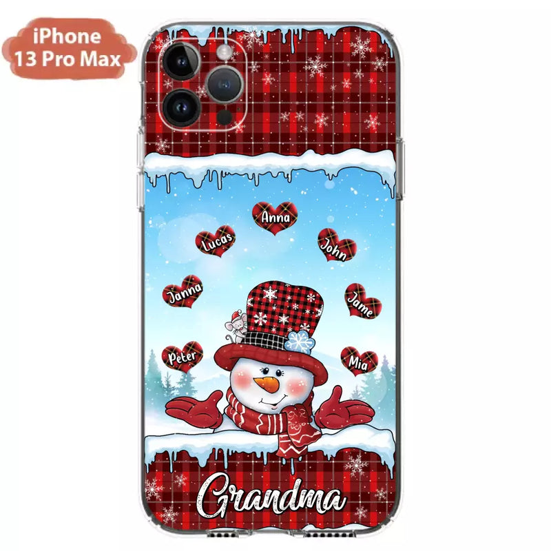 Personalized Grandma Children Phone Case - Christmas Gift For Grandma/Mom - Up to 7 Kids - Case For iPhone/Samsung