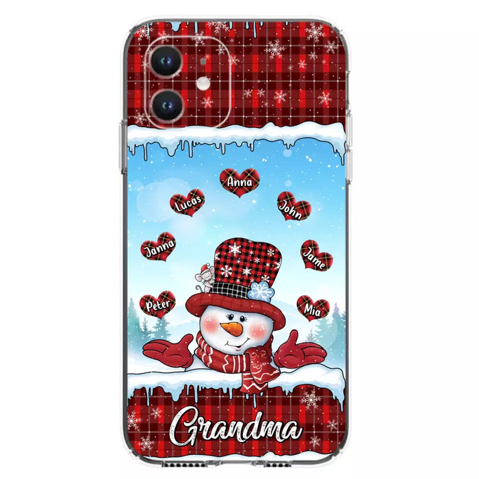 Custom Personalized Grandma Children Phone Case - Christmas Gift For Grandma/ Mom - Upto 7 Kids - Case For iPhone/ Samsung